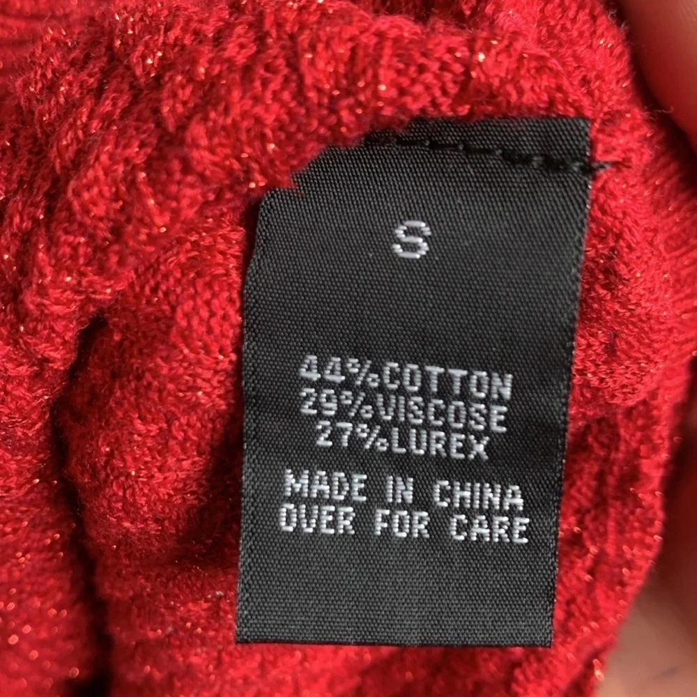 AB Studio Red Knit Sweater - Picture 5 of 6